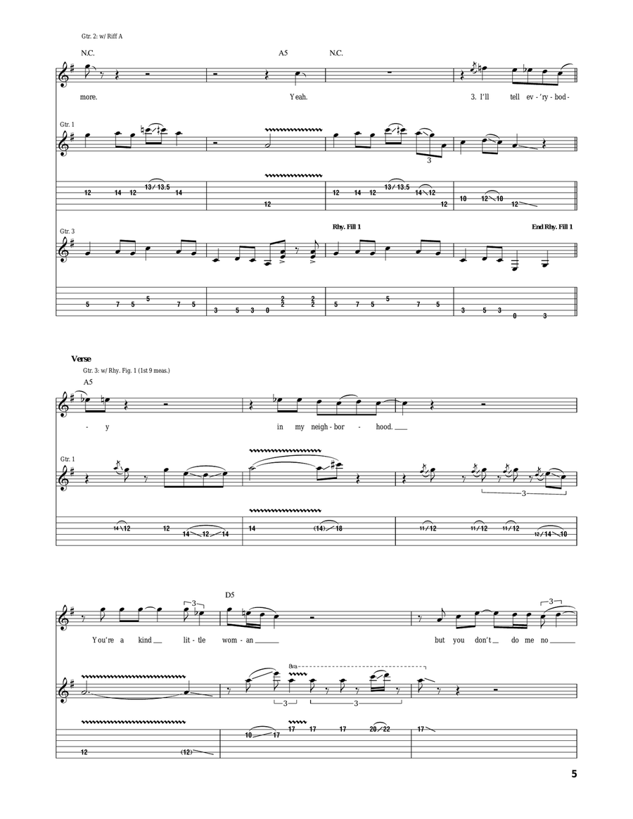 Trouble No More (Someday Baby) Acoustic Guitar scores gallery preview page 5