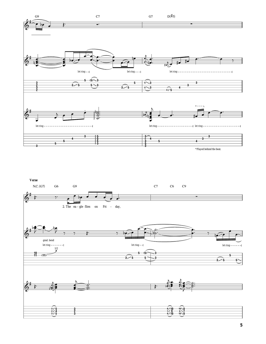 (They Call It) Stormy Monday (Stormy Monday Blues) Acoustic Guitar scores gallery preview page 5