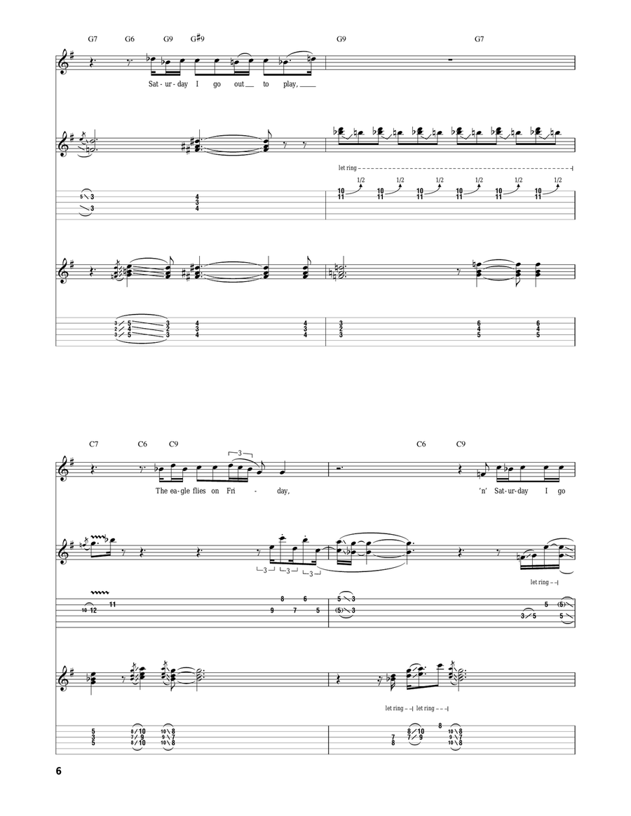 (They Call It) Stormy Monday (Stormy Monday Blues) Acoustic Guitar scores gallery preview page 6