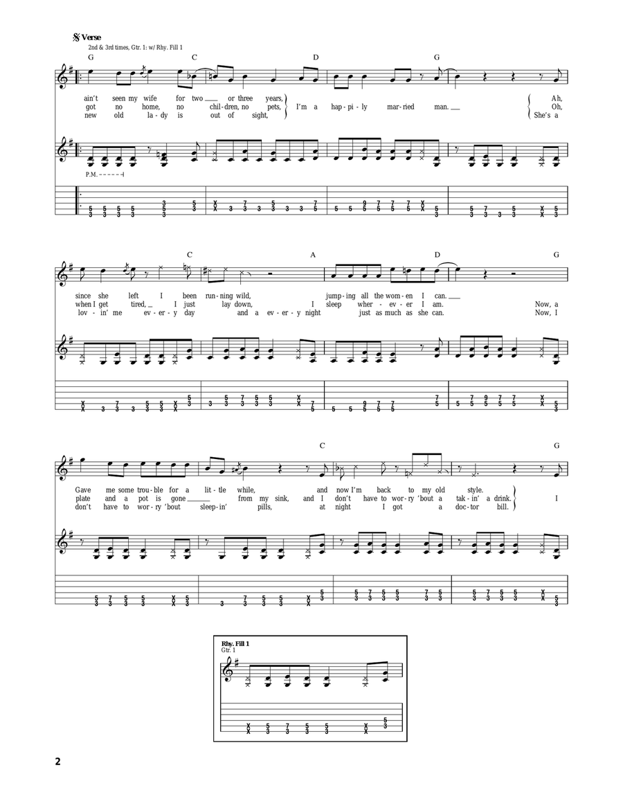 Happily Married Man Happily Married Man Acoustic Guitar scores gallery preview page 2