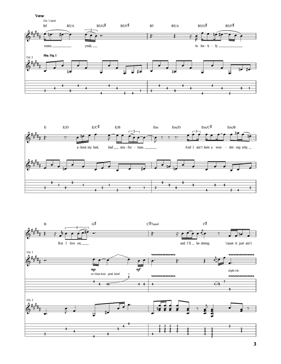 It's Not My Cross To Bear Acoustic Guitar scores gallery preview page 3