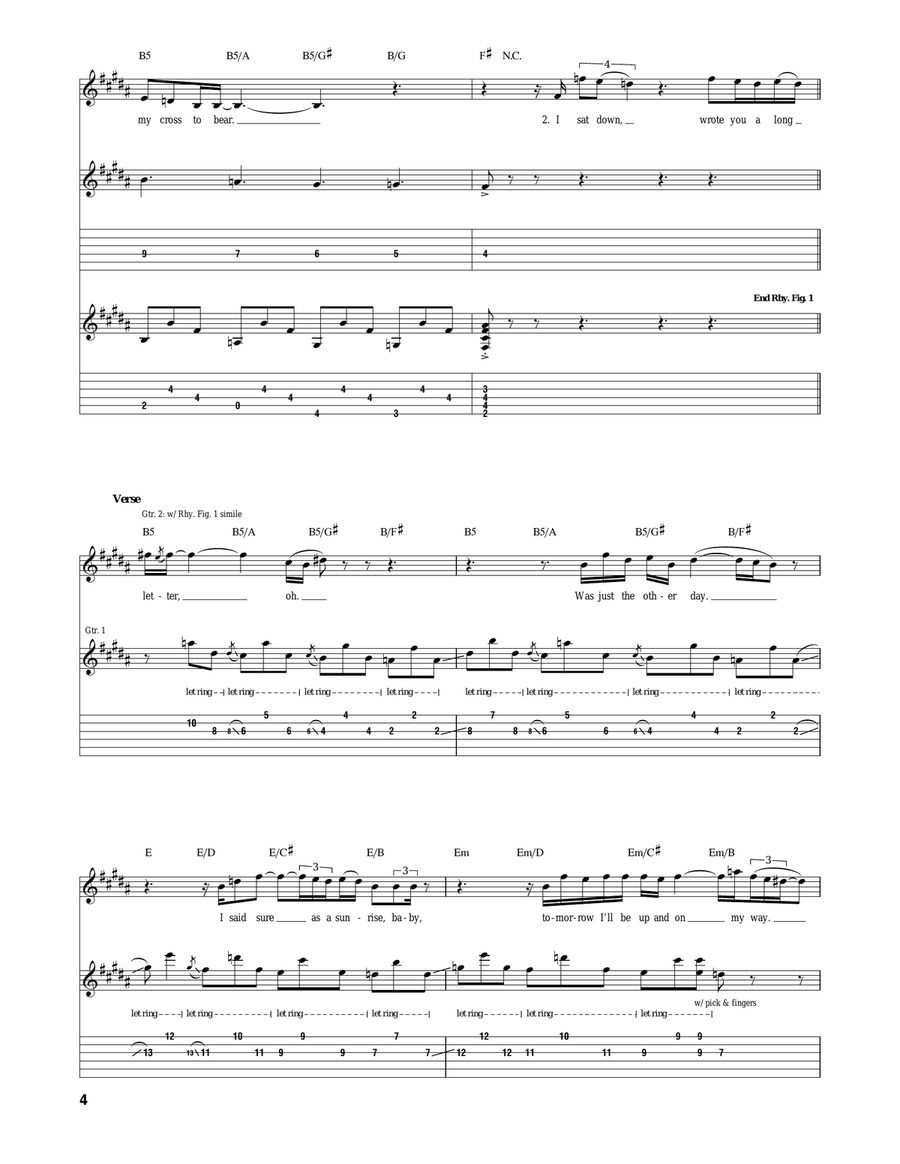 It's Not My Cross To Bear Acoustic Guitar scores gallery preview page 4