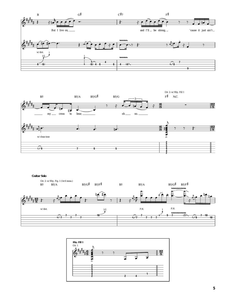 It's Not My Cross To Bear Acoustic Guitar scores gallery preview page 5