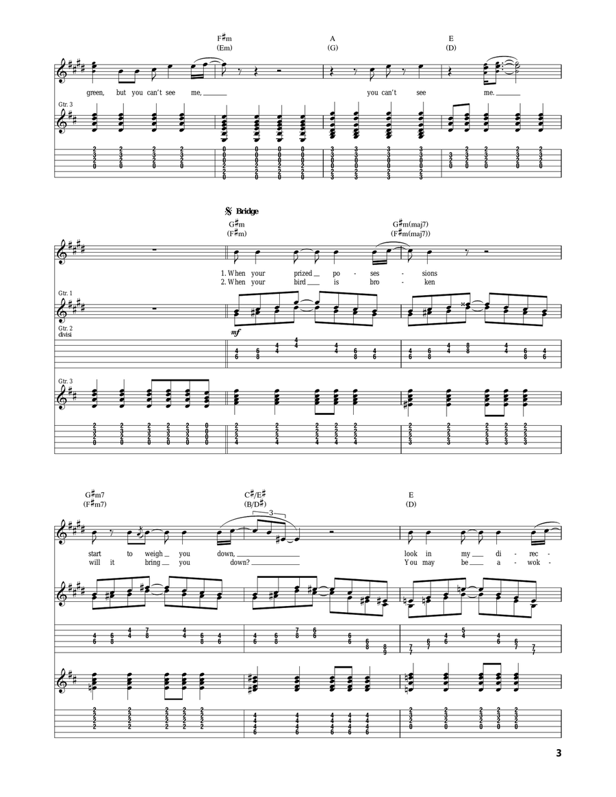 And Your Bird Can Sing Acoustic Guitar scores gallery preview page 3