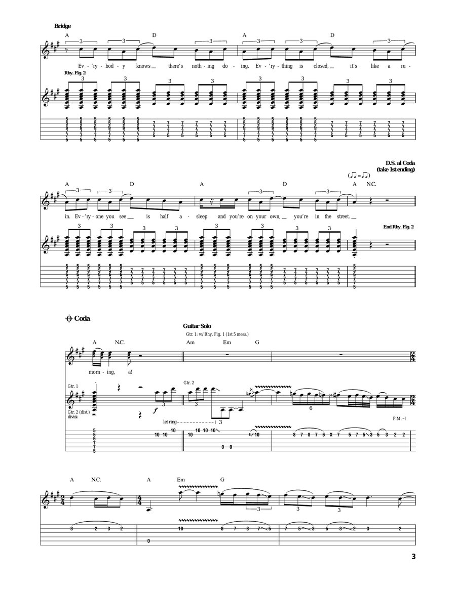 Good Morning Good Morning Acoustic Guitar scores gallery preview page 3