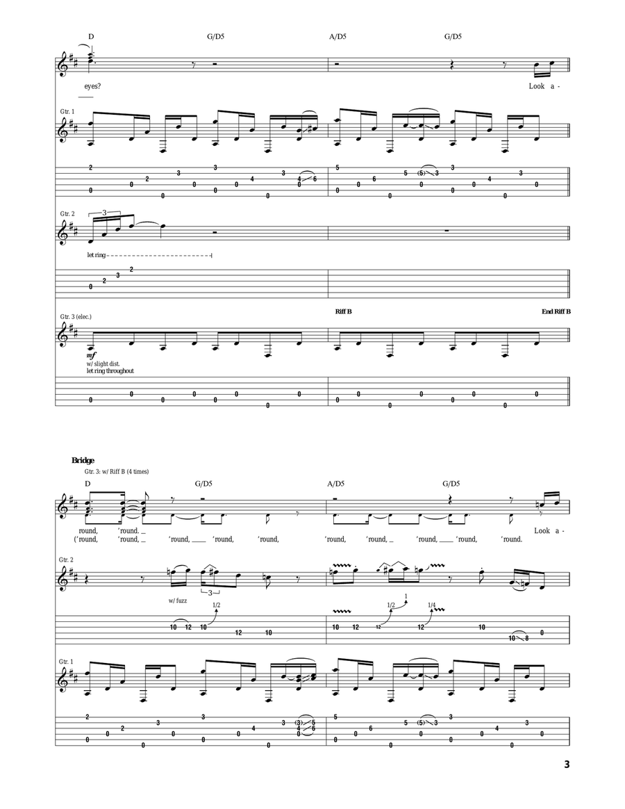 Dear Prudence Dear Prudence Acoustic Guitar scores gallery preview page 3