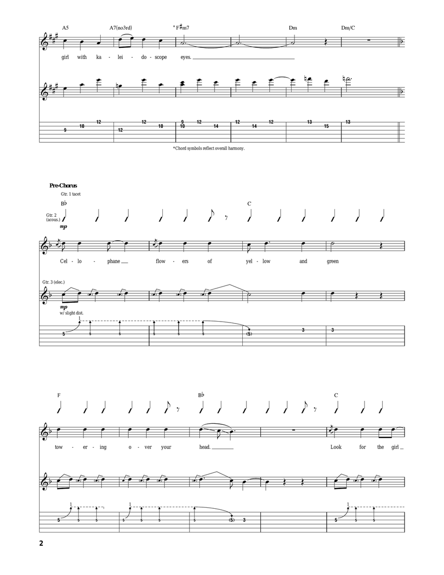 Lucy In The Sky With Diamonds Acoustic Guitar scores gallery preview page 2