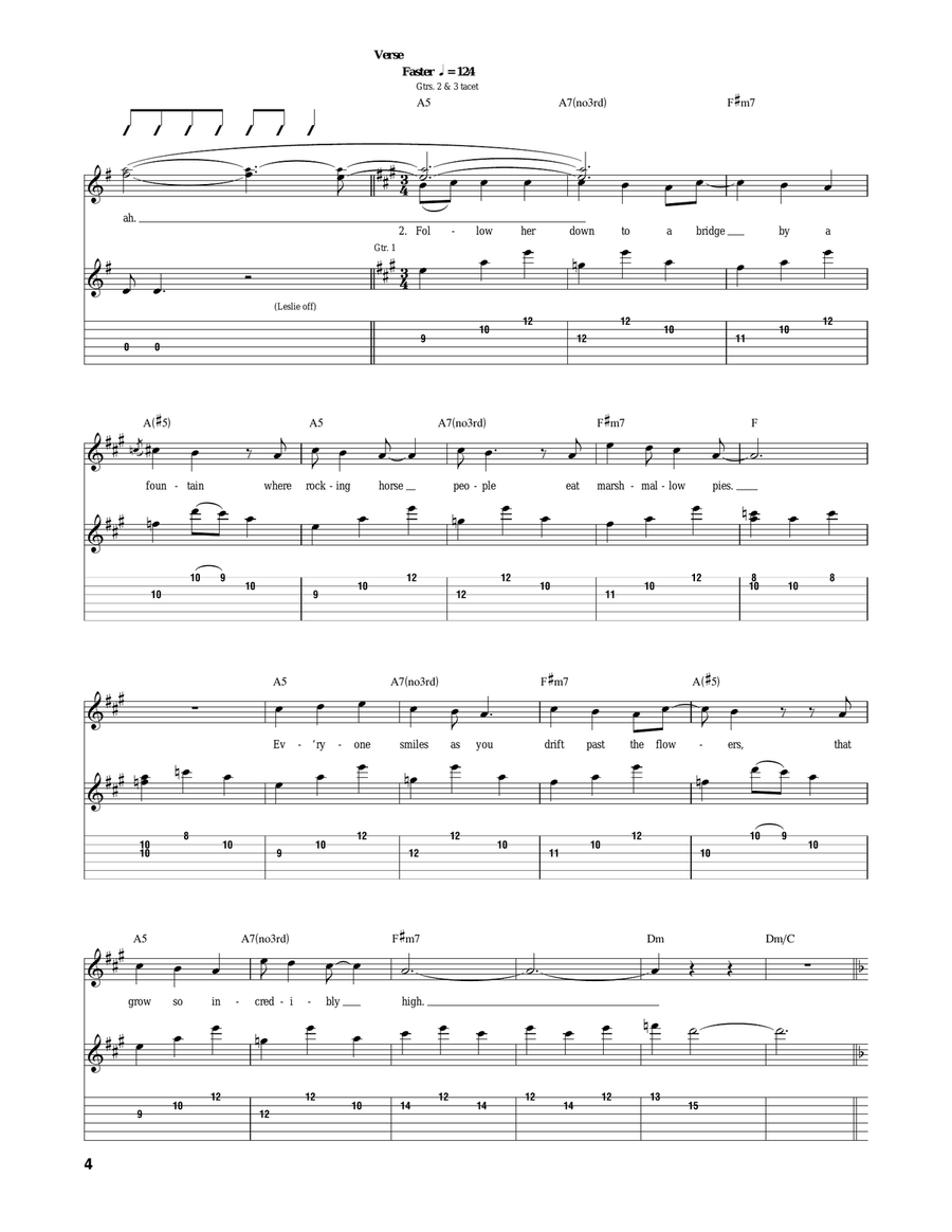 Lucy In The Sky With Diamonds Acoustic Guitar scores gallery preview page 4