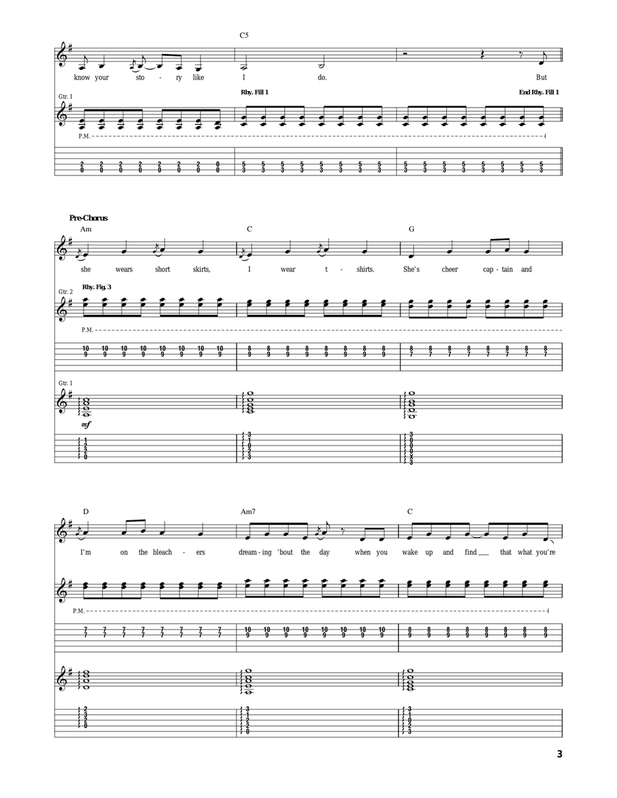 You Belong With Me Acoustic Guitar scores gallery preview page 3
