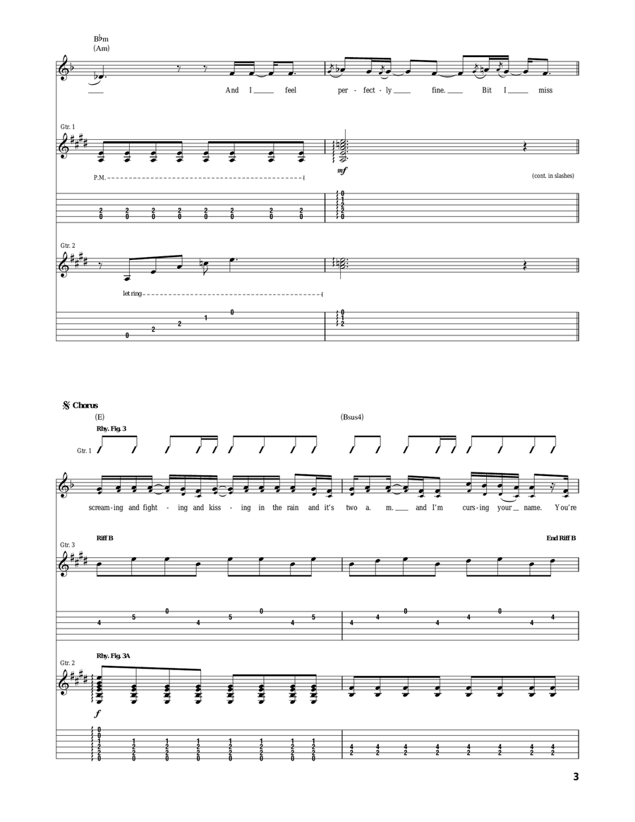 The Way I Loved You Acoustic Guitar scores gallery preview page 3