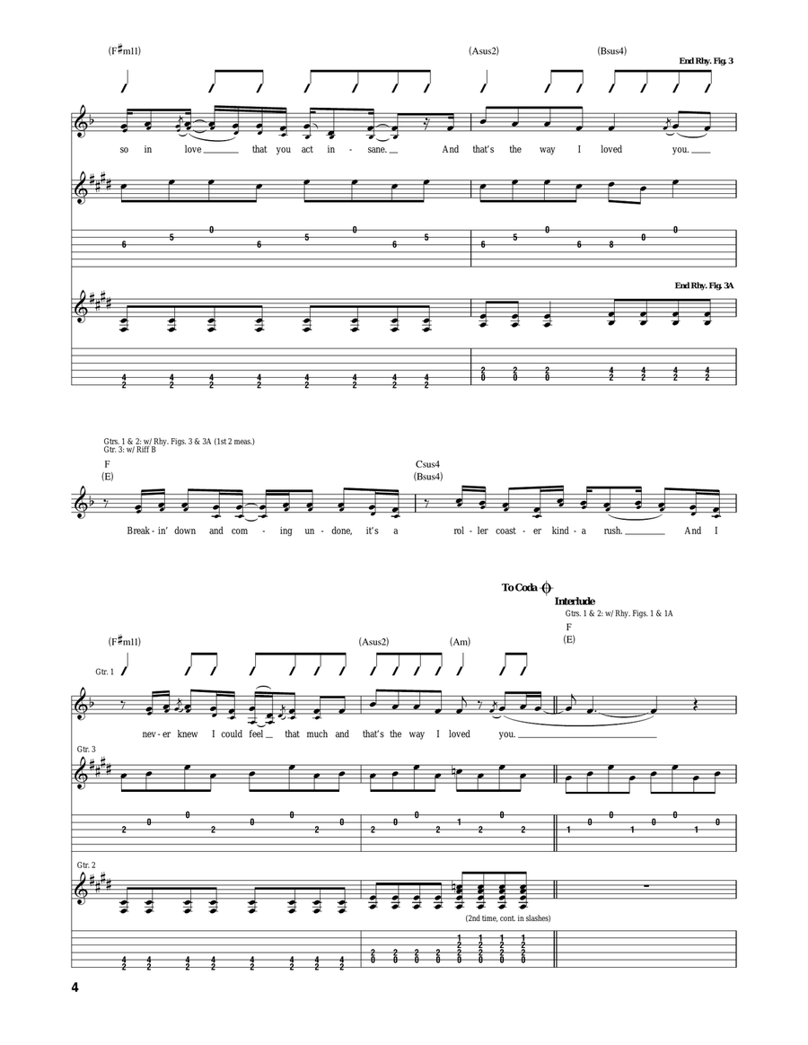 The Way I Loved You Acoustic Guitar scores gallery preview page 4