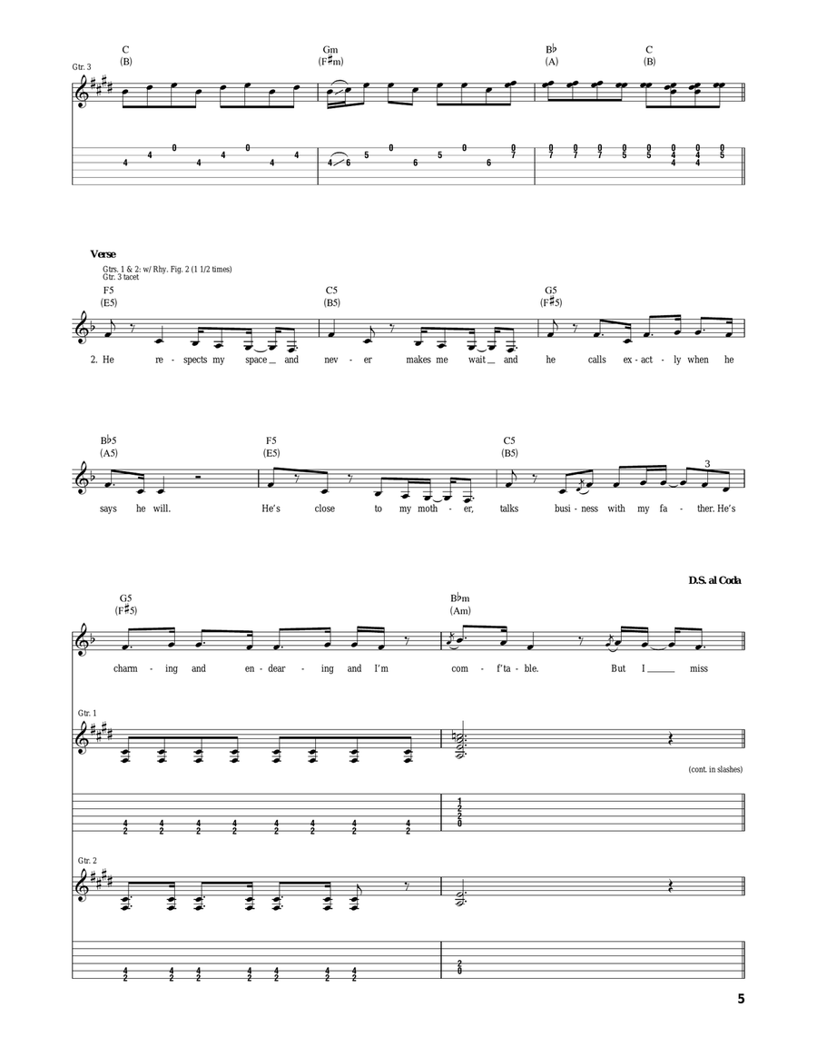 The Way I Loved You Acoustic Guitar scores gallery preview page 5