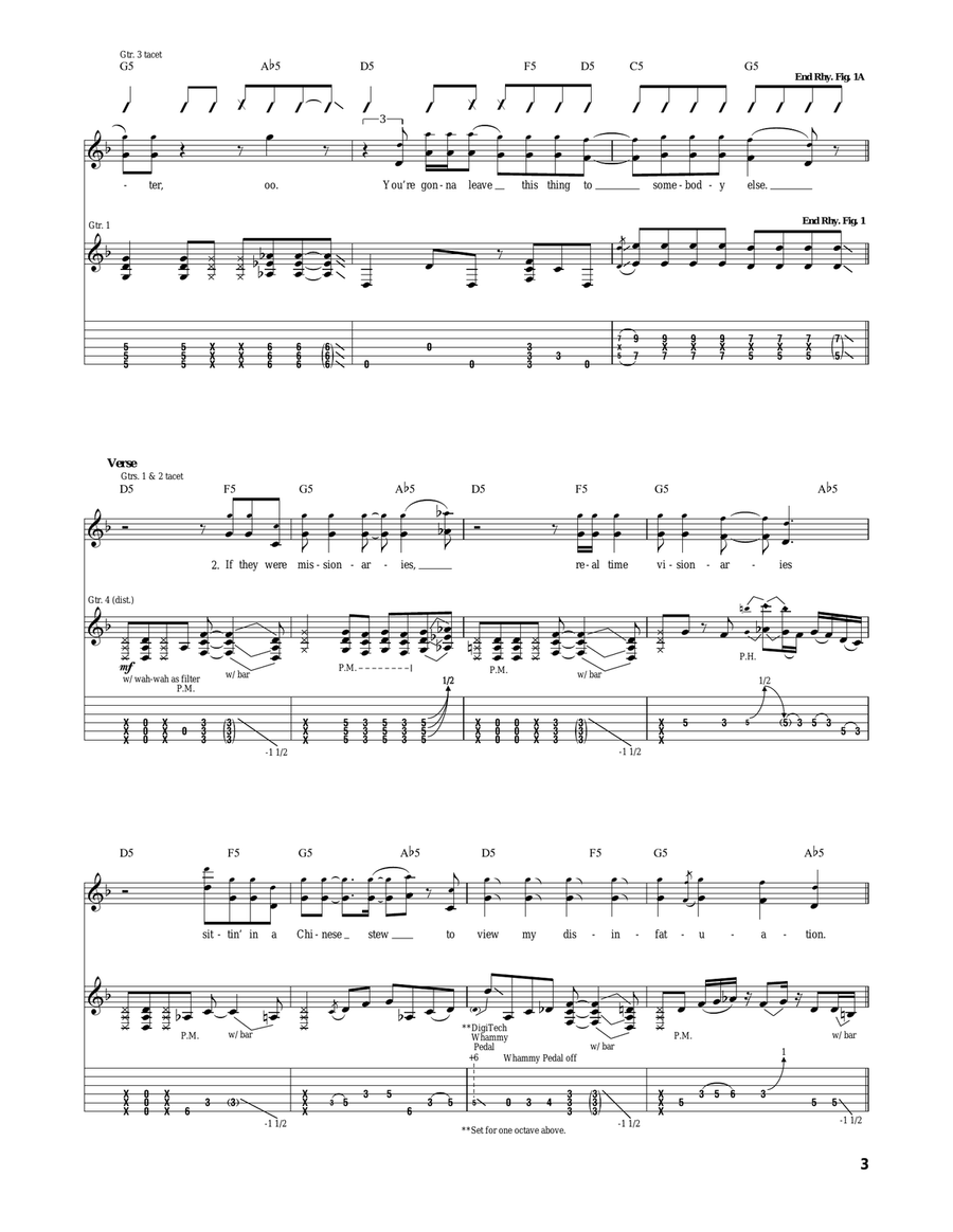 Chinese Democracy Chinese Democracy Acoustic Guitar scores gallery preview page 3