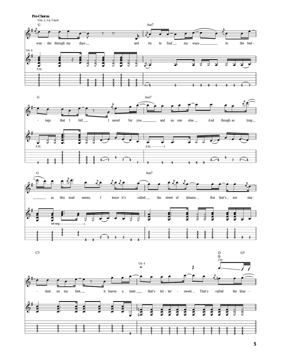 Street Of Dreams Street Of Dreams Acoustic Guitar scores gallery preview page 5