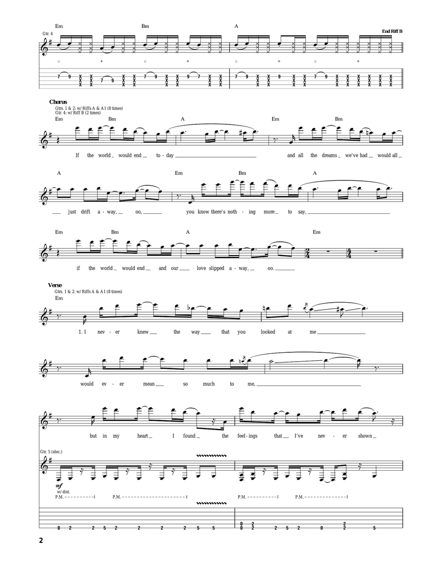 If The World If The World Acoustic Guitar scores gallery preview page 2