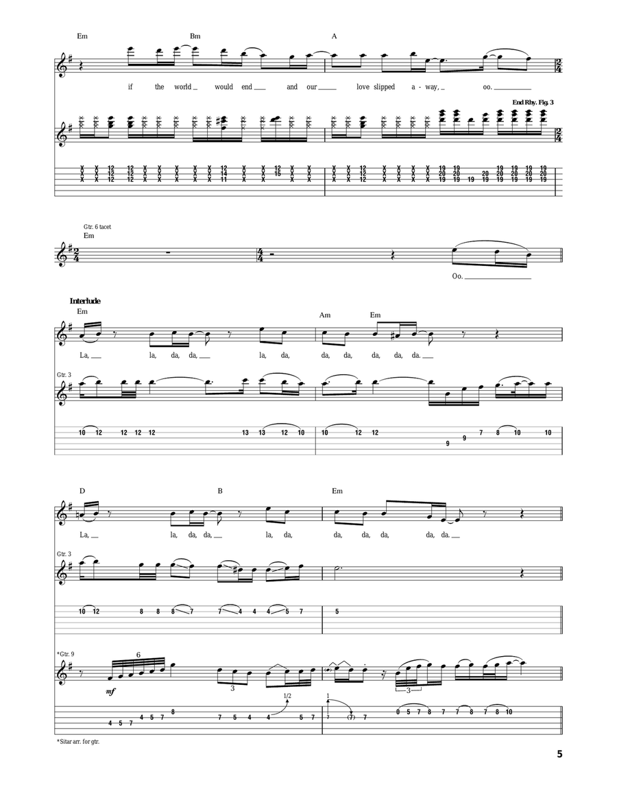If The World If The World Acoustic Guitar scores gallery preview page 5