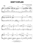 Don't Explain (arr. Brent Edstrom)