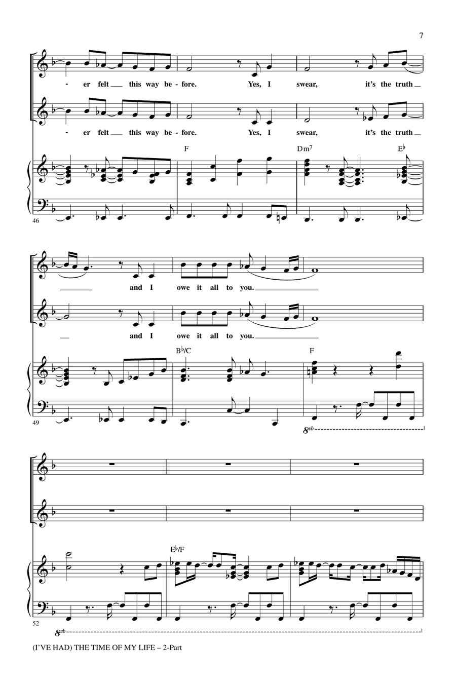 (I've Had) The Time Of My Life (arr. Mac Huff) 2-Part scores gallery preview page 6