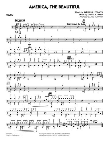 America, The Beautiful - Drums