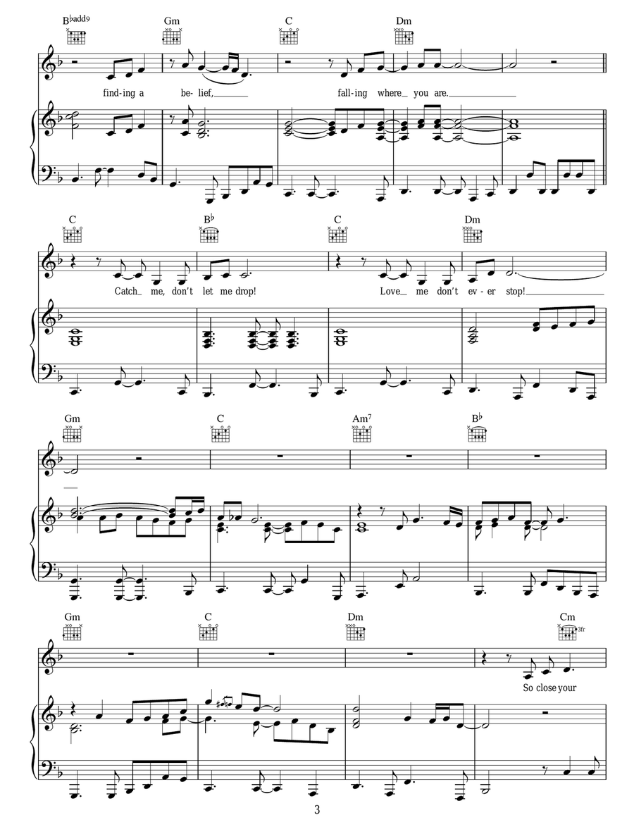 Falling Into You Acoustic Guitar scores gallery preview page 3