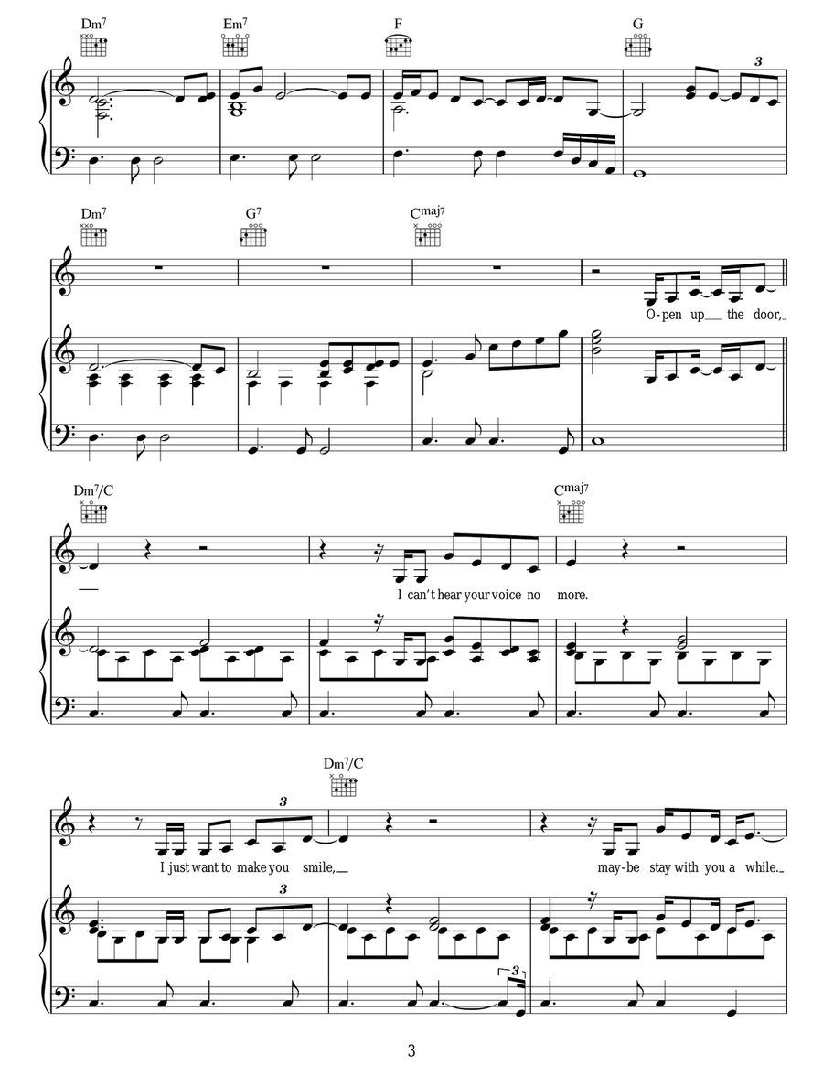 Open Up Your Door Open Up Your Door Piano, Vocal, Guitar scores gallery preview page 3