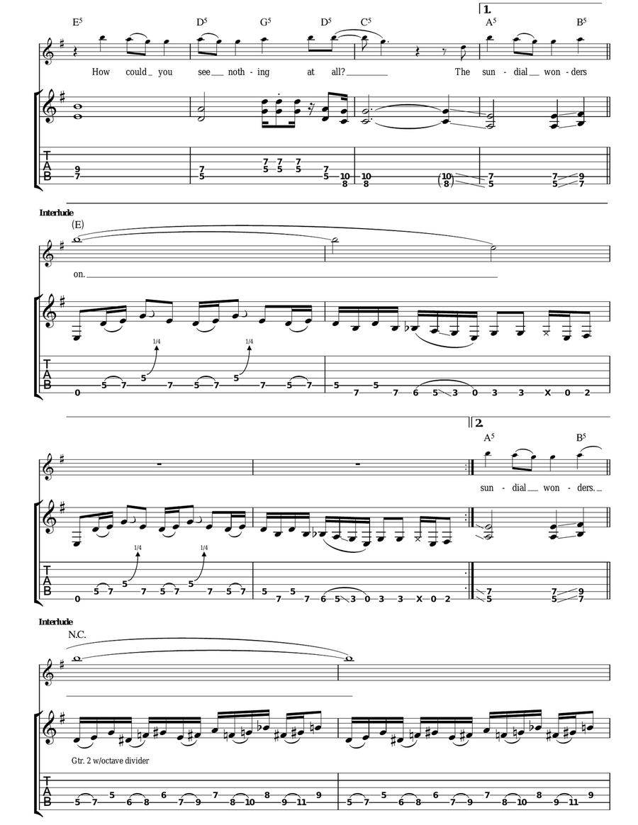 Sundial Sundial Acoustic Guitar scores gallery preview page 3