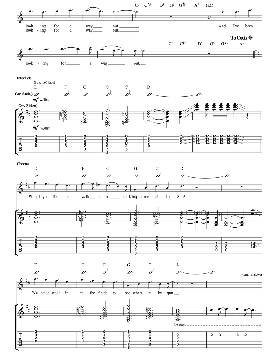 In The Castle In The Castle Acoustic Guitar scores gallery preview page 5