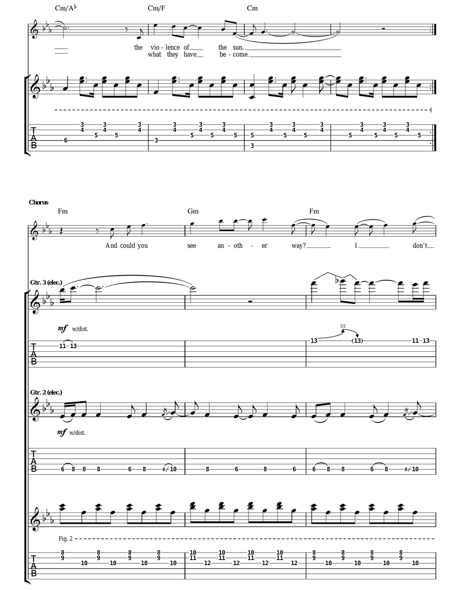Violence Of The Sun Violence Of The Sun Acoustic Guitar scores gallery preview page 2