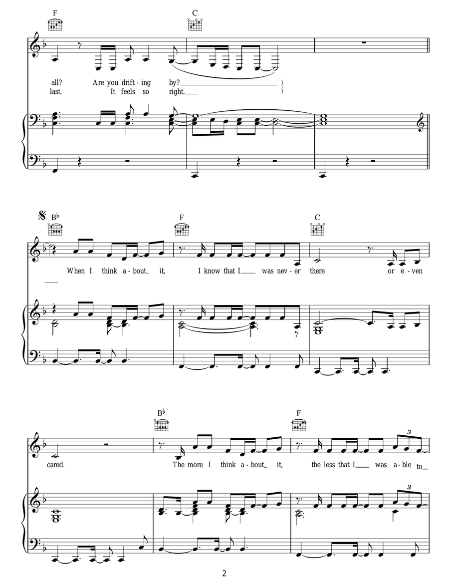 Disappear Acoustic Guitar scores gallery preview page 2