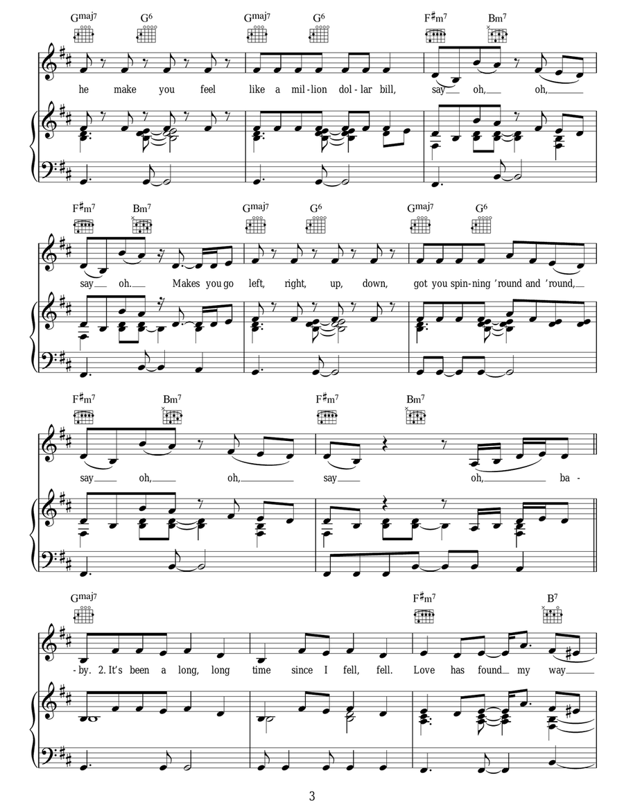 Million Dollar Bill Million Dollar Bill Acoustic Guitar scores gallery preview page 3