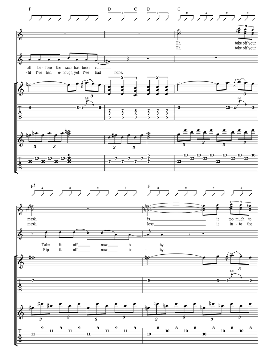 Warsaw Or The First Breath You Take After You Give Up Acoustic Guitar scores gallery preview page 4