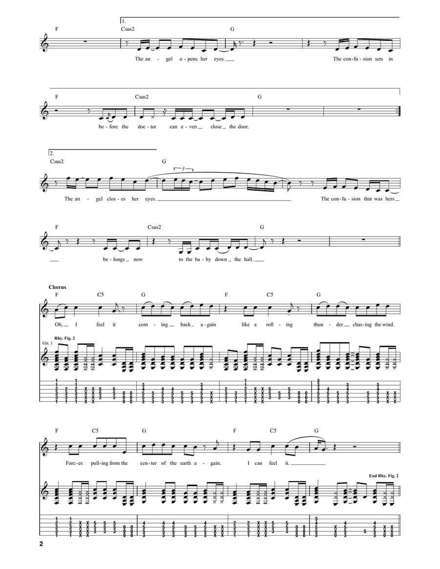 Lightning Crashes Acoustic Guitar scores gallery preview page 2