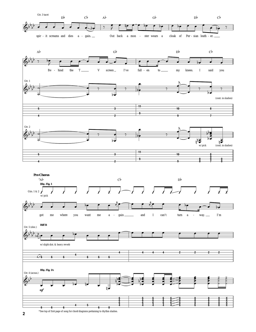 Back Against The Wall Back Against The Wall Acoustic Guitar scores gallery preview page 2