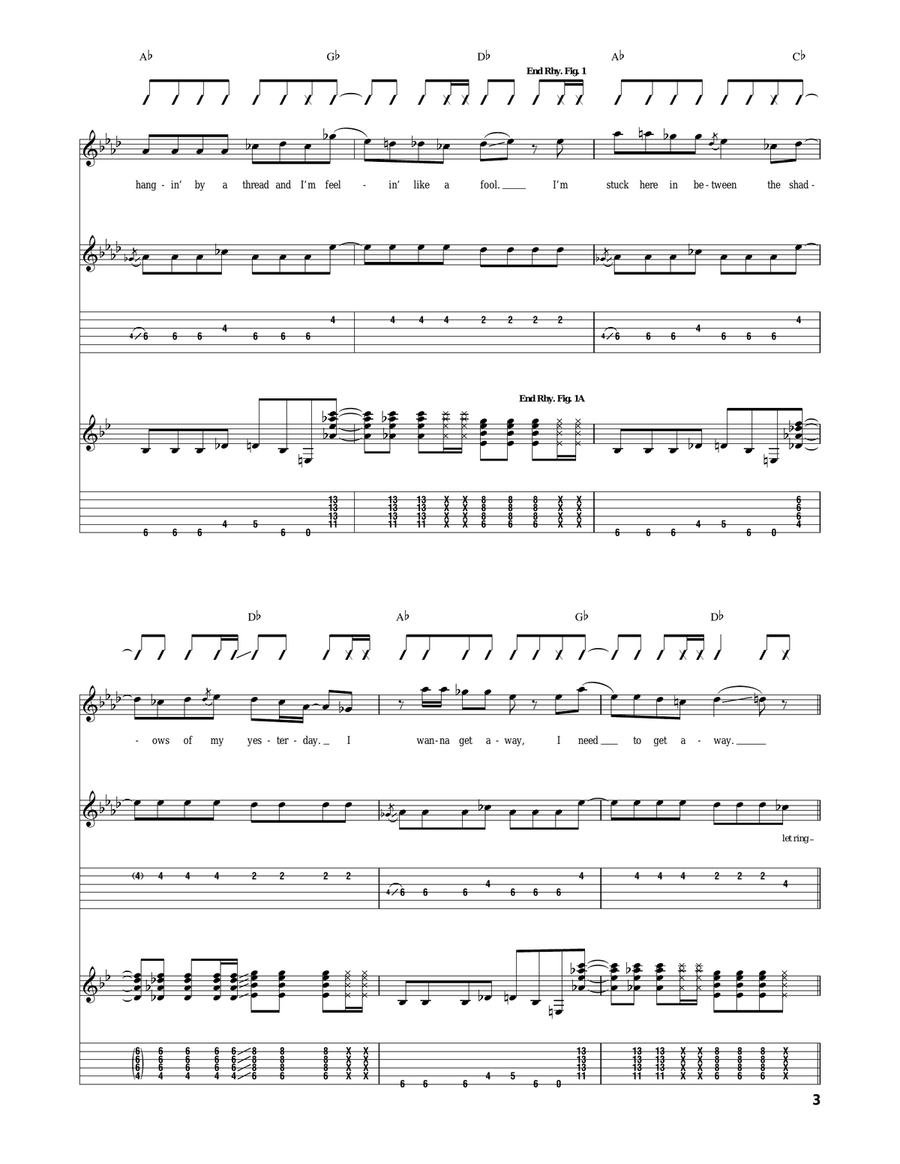Back Against The Wall Back Against The Wall Acoustic Guitar scores gallery preview page 3