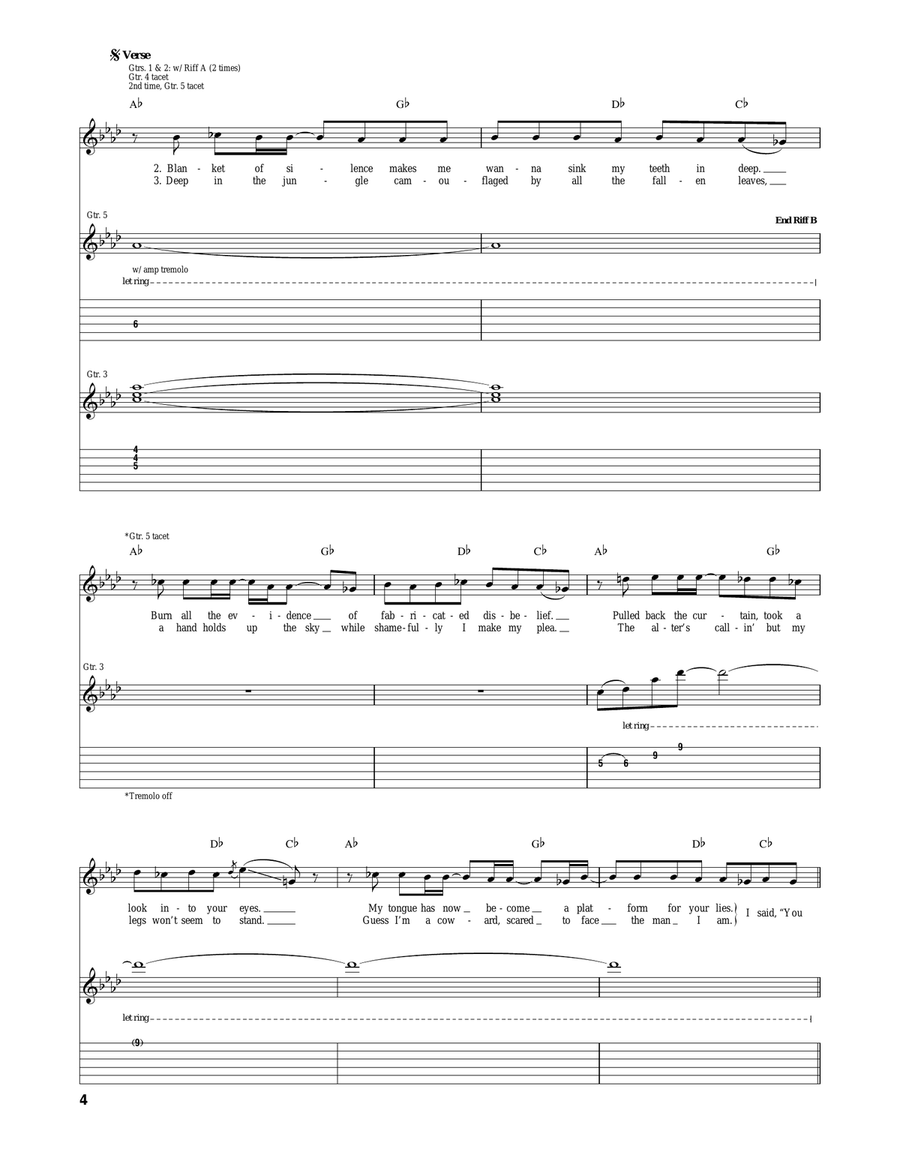 Back Against The Wall Back Against The Wall Acoustic Guitar scores gallery preview page 4