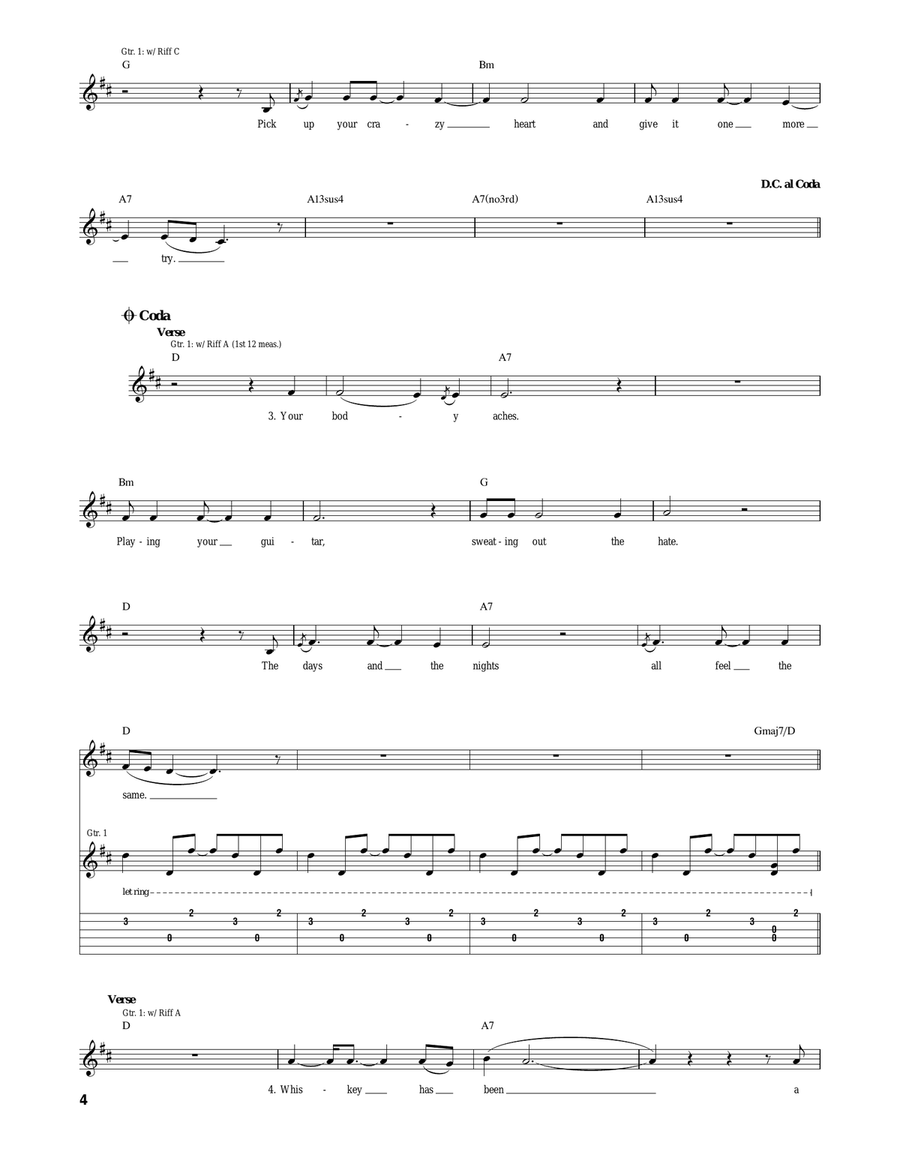 The Weary Kind (Theme From Crazy Heart) Acoustic Guitar scores gallery preview page 4