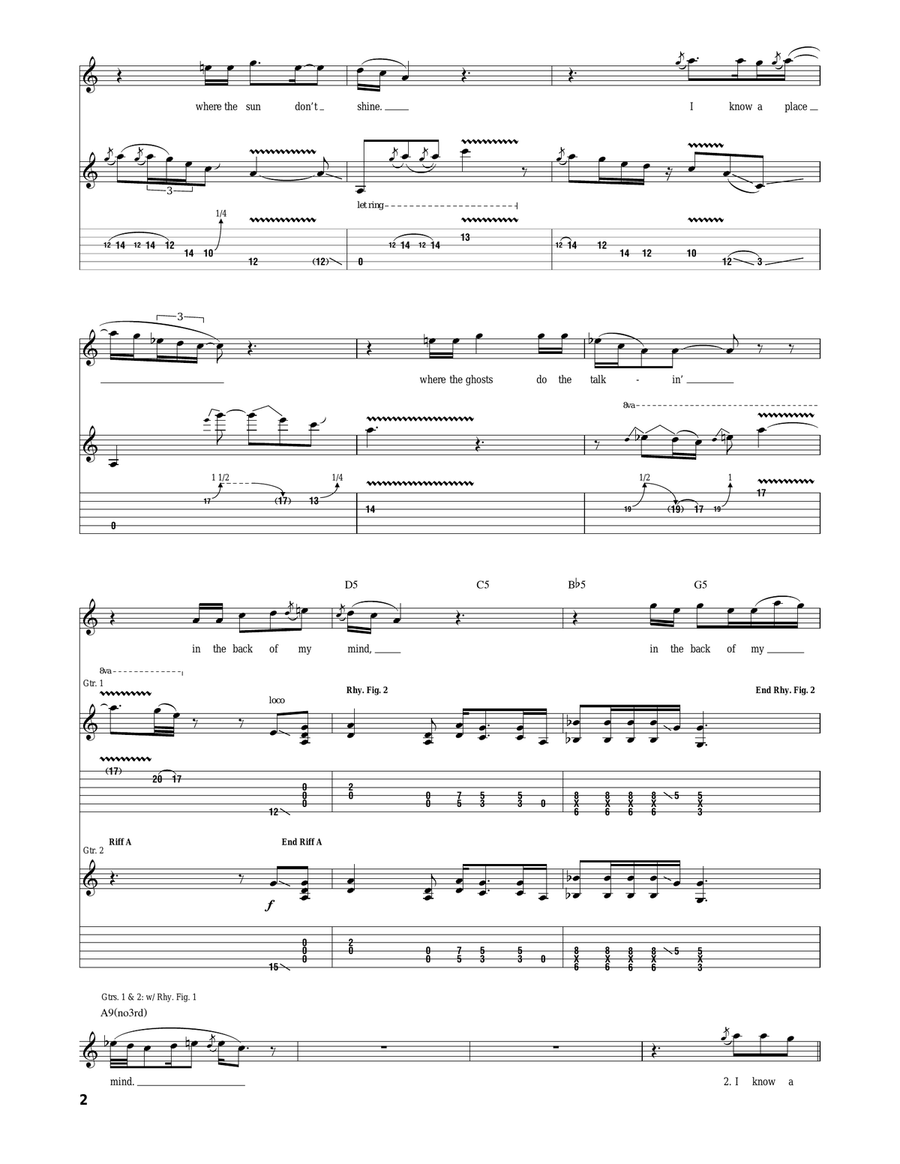 I Know A Place I Know A Place Acoustic Guitar scores gallery preview page 2