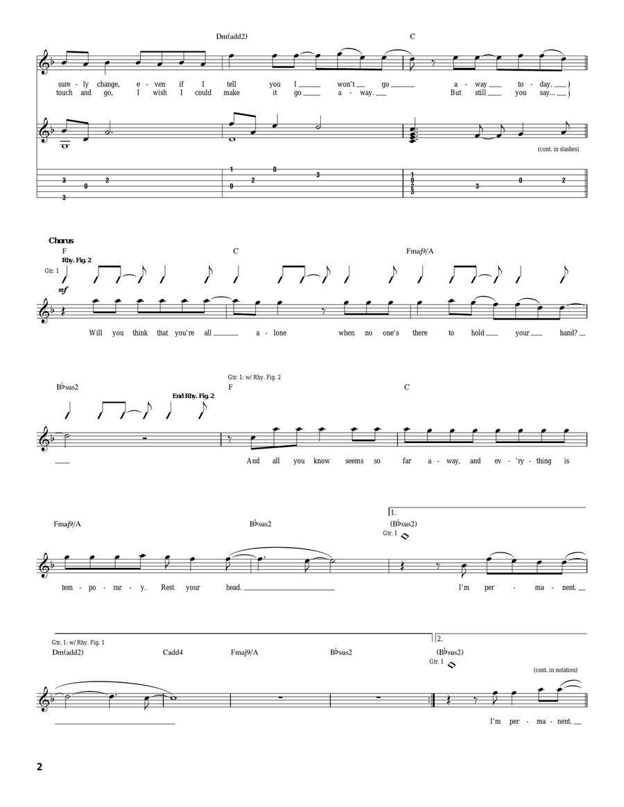 Permanent Acoustic Guitar scores gallery preview page 2