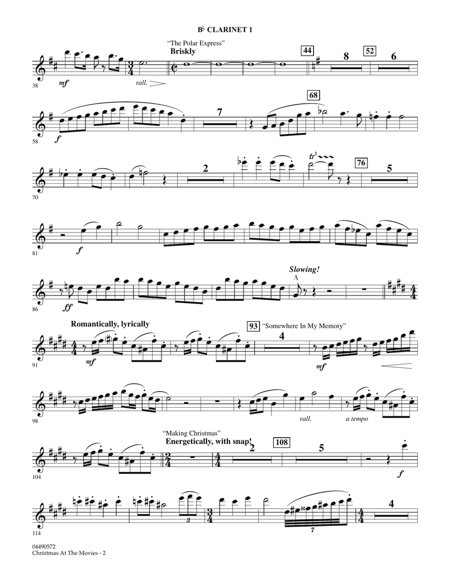 Christmas At The Movies - Bb Clarinet 1 by Bob Krogstad Full Orchestra - Digital Sheet Music page 2