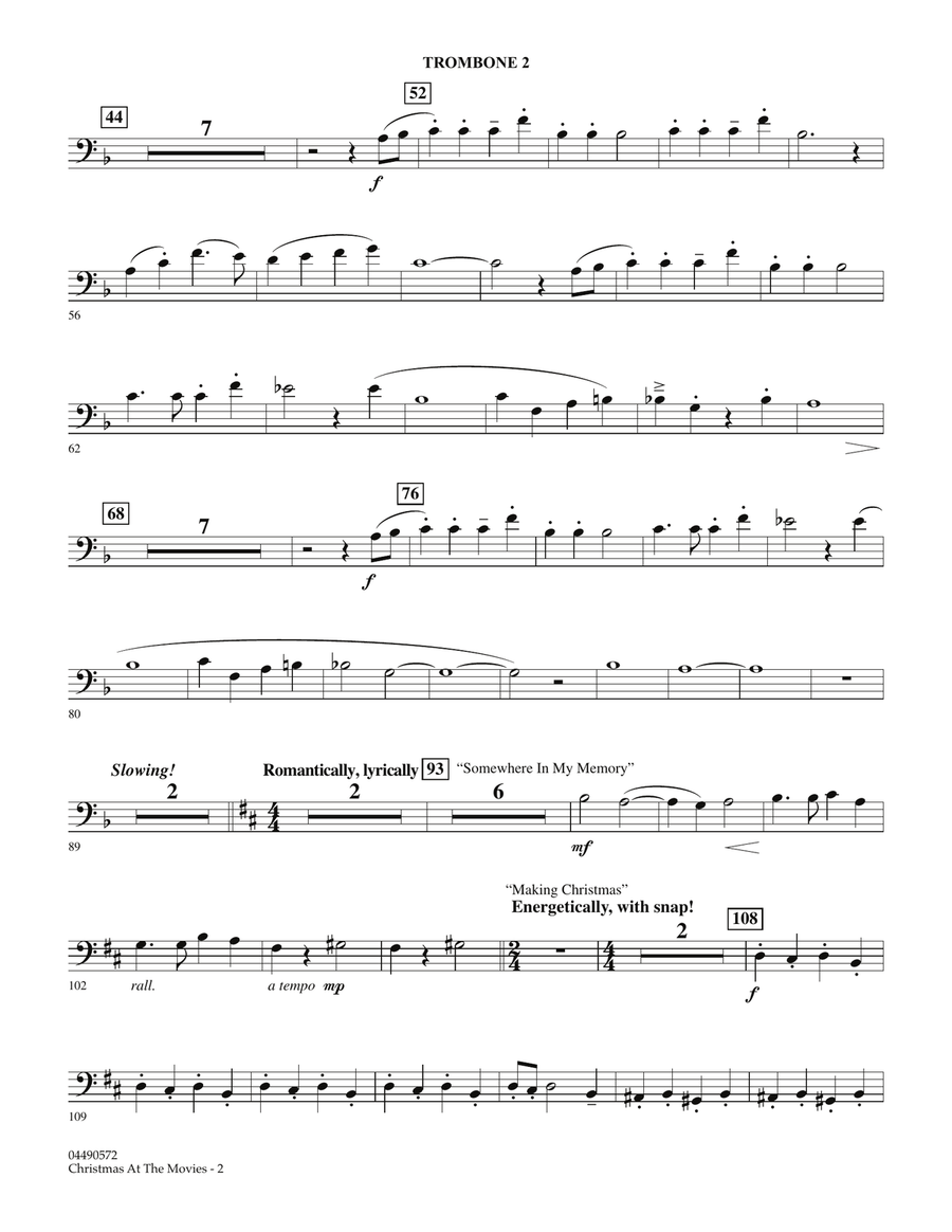 Christmas At The Movies - Trombone 2 by Bob Krogstad Full Orchestra - Digital Sheet Music page 2