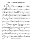 Concertino For Strings - Violin 2 mini preview