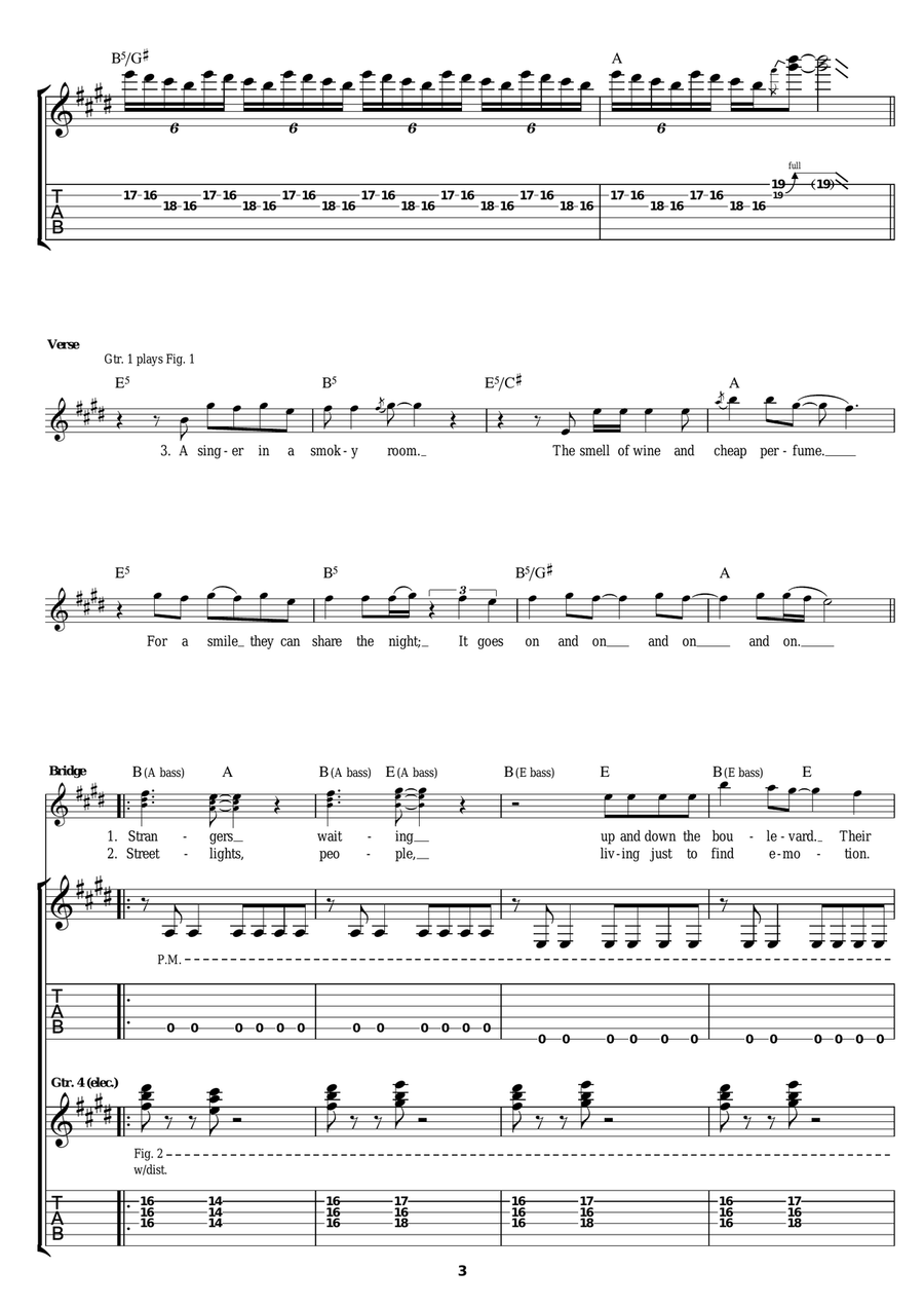 Don't Stop Believin' Don't Stop Believin' Acoustic Guitar scores gallery preview page 3