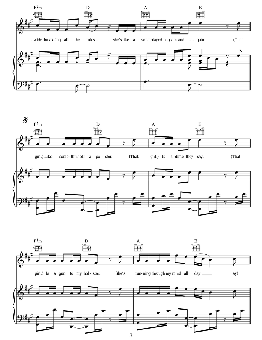 Replay Replay Piano, Vocal, Guitar scores gallery preview page 3