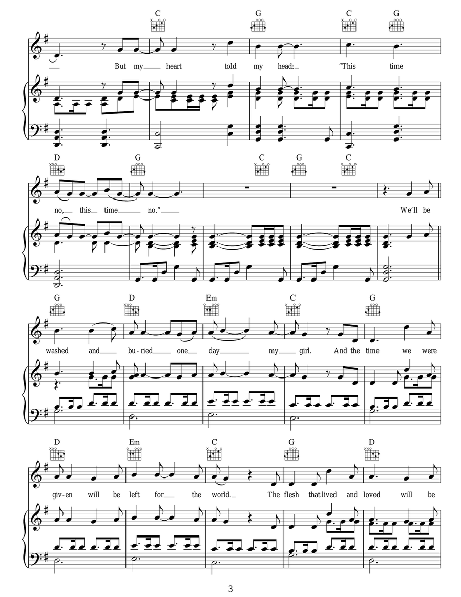 Winter Winds Winter Winds Piano, Vocal, Guitar scores gallery preview page 3