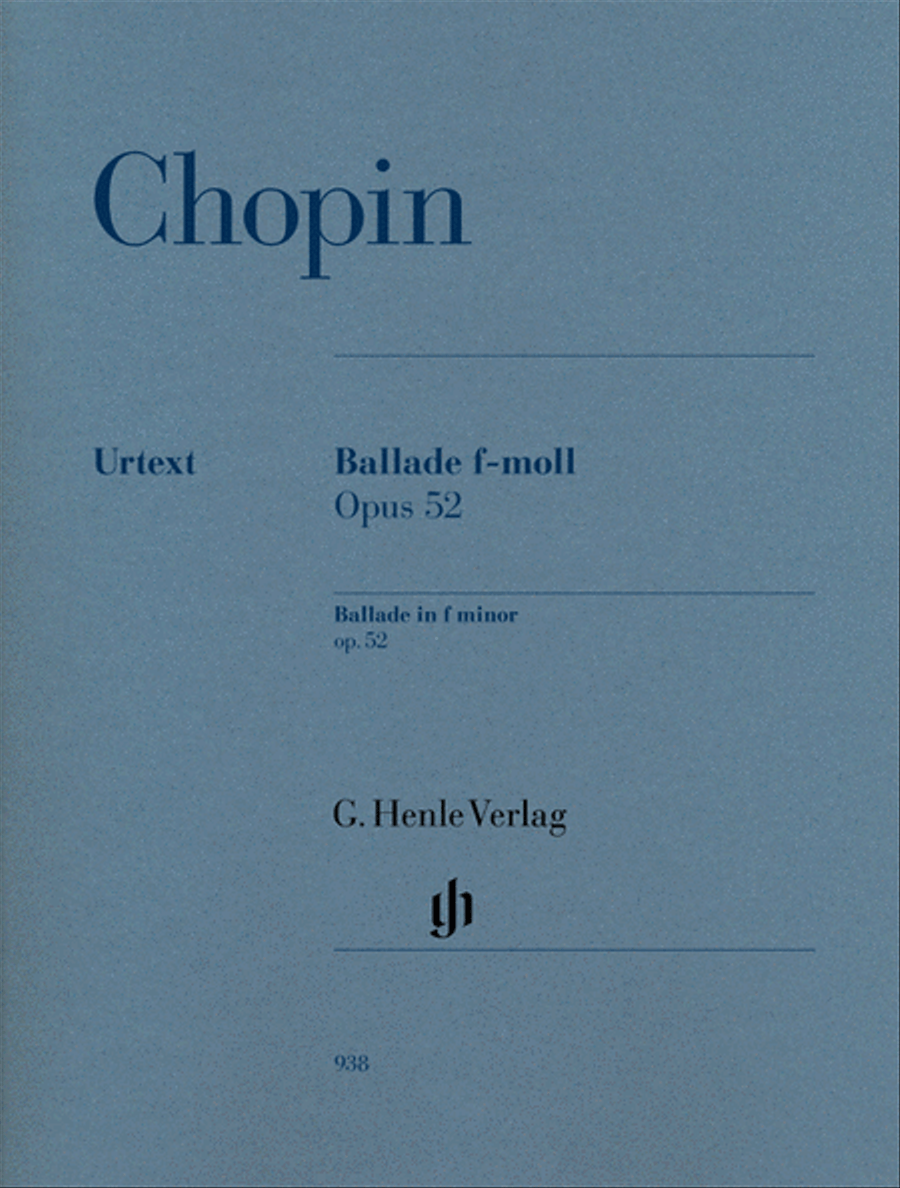 Ballade in F minor Op. 52 Piano Solo scores gallery preview page 1