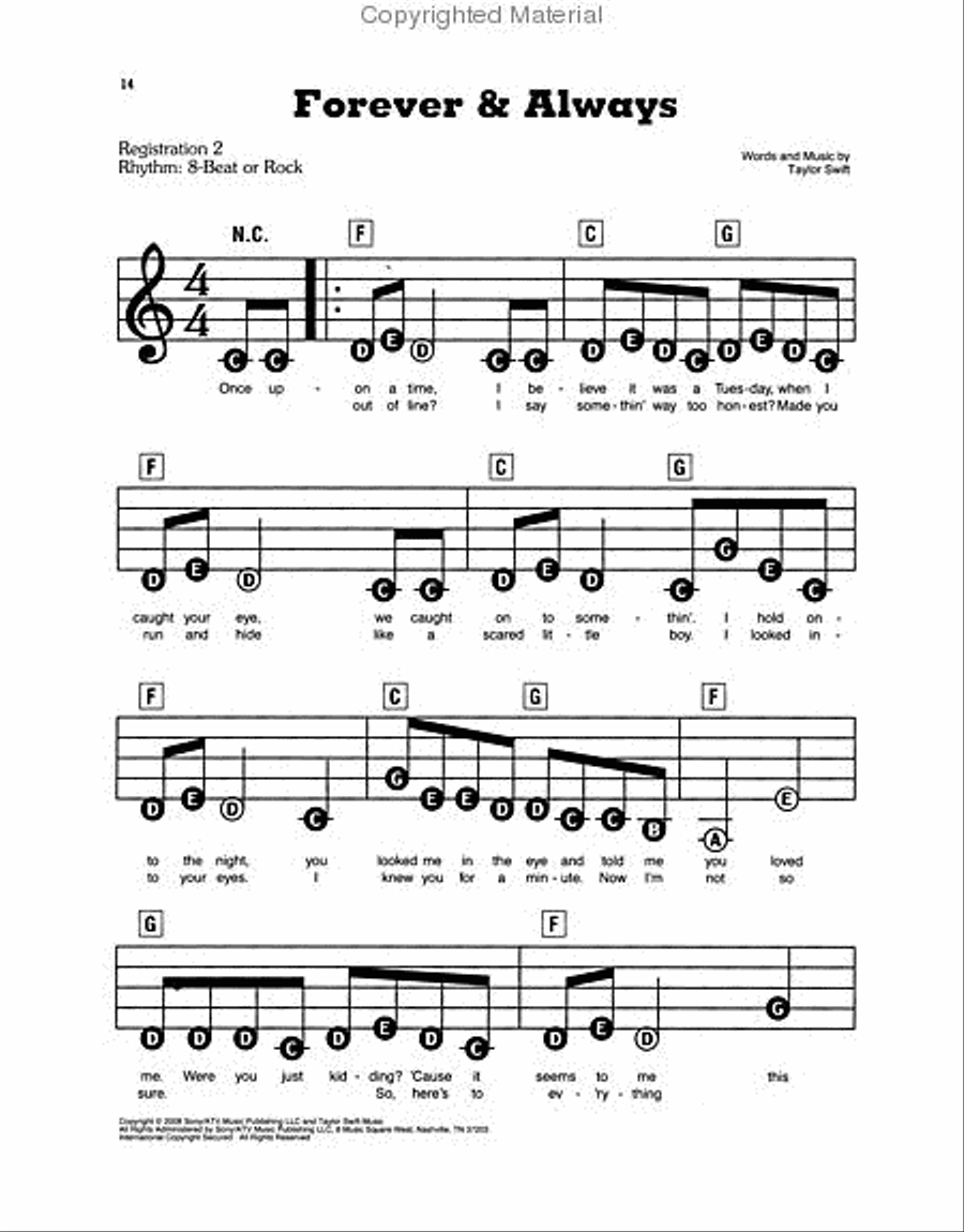 Taylor Swift Electronic Keyboard scores gallery preview page 4