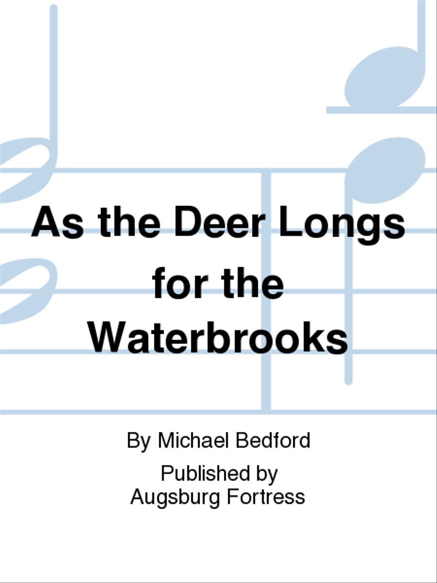 As the Deer Longs for the Waterbrooks 4-Part scores gallery preview page 1