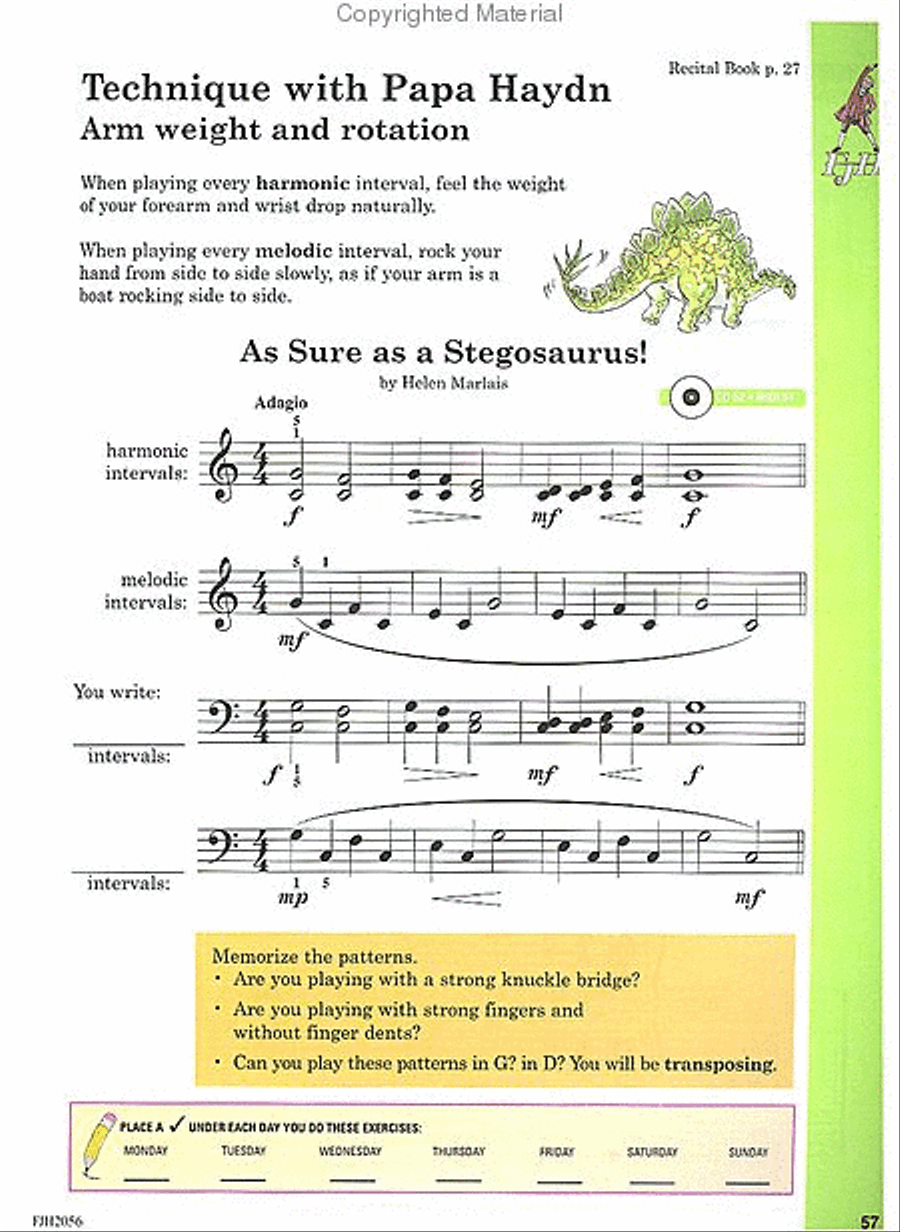 Succeeding at the Piano Lesson and Technique Book - Grade 1 (with CD) Piano Method scores gallery preview page 5