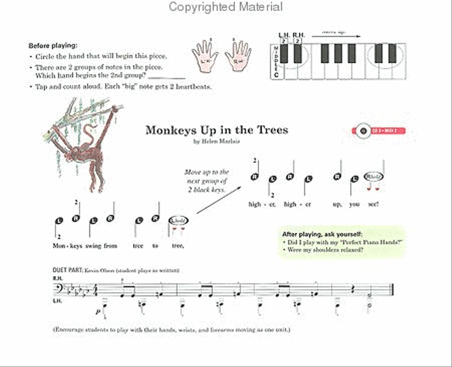 Succeeding at the Piano -- Lesson and Technique w/CD -- Preperatory Piano Method scores gallery preview page 2