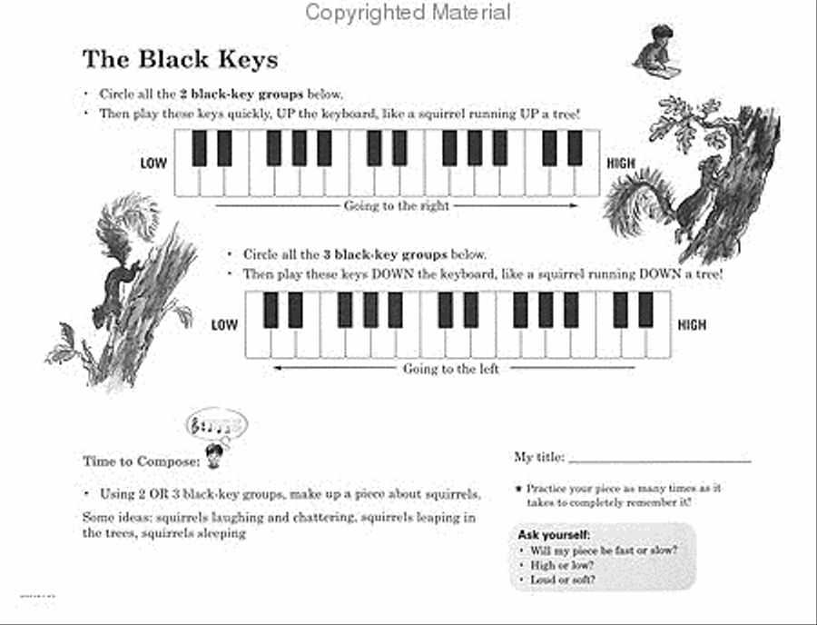 Succeeding at the Piano -- Lesson and Technique -- Preperatory Piano Method scores gallery preview page 3